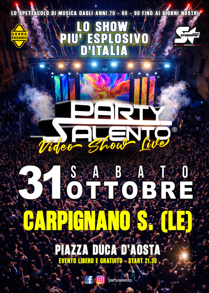 Locandina: Party Salento Carpignano Salentino | 31 Ottobre 2026